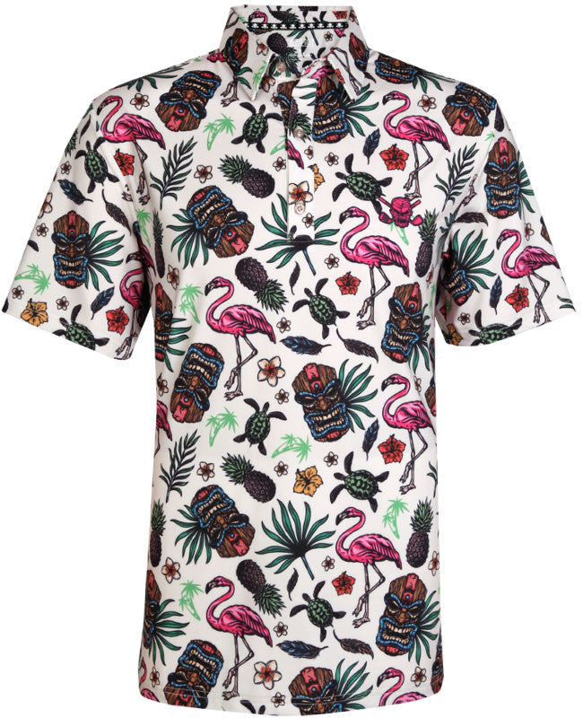 Aloha Cool-Stretch Hawaiian Golf Shirt | Tiki