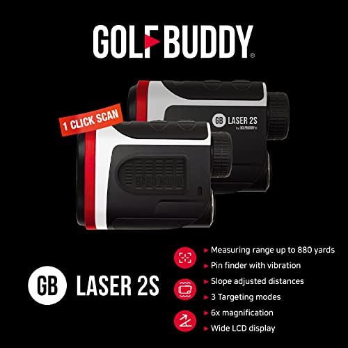 Golf Buddy Laser 2S Rangefinder with Quick Grab Magnet | 880 Yards