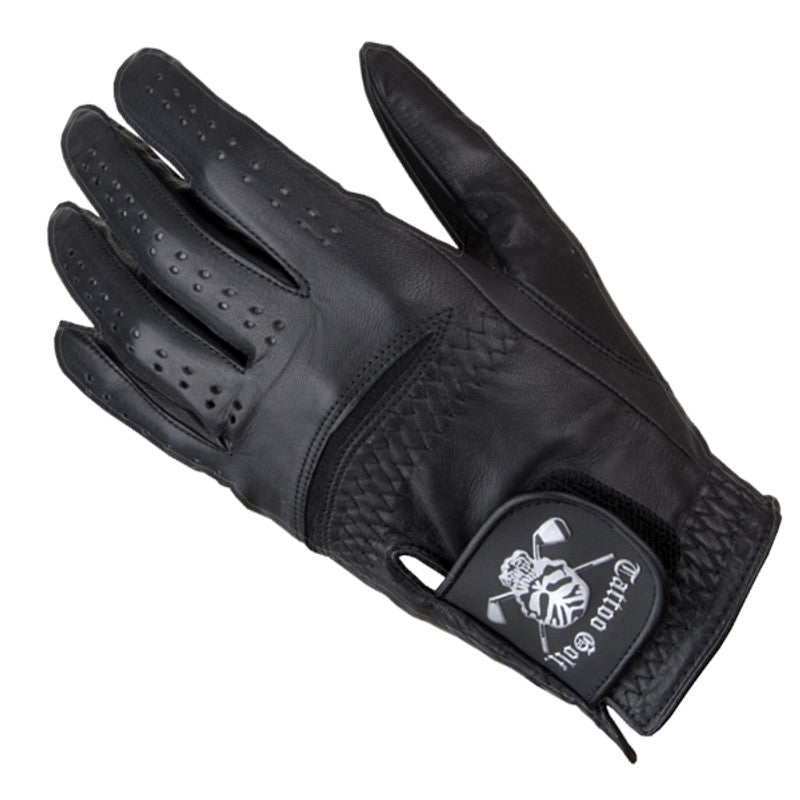 Black Cabretta Leather Men's Glove | Tattoo Golf