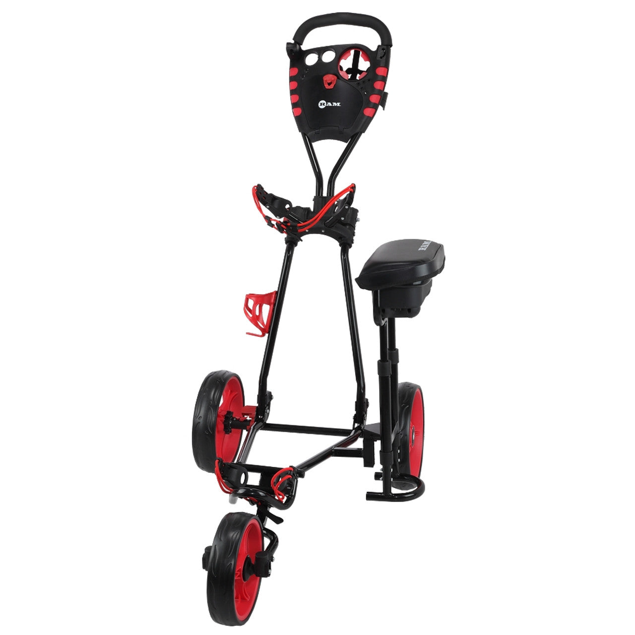 Ram X-Pro Laser 3 Wheel Golf Pull Cart with Seat