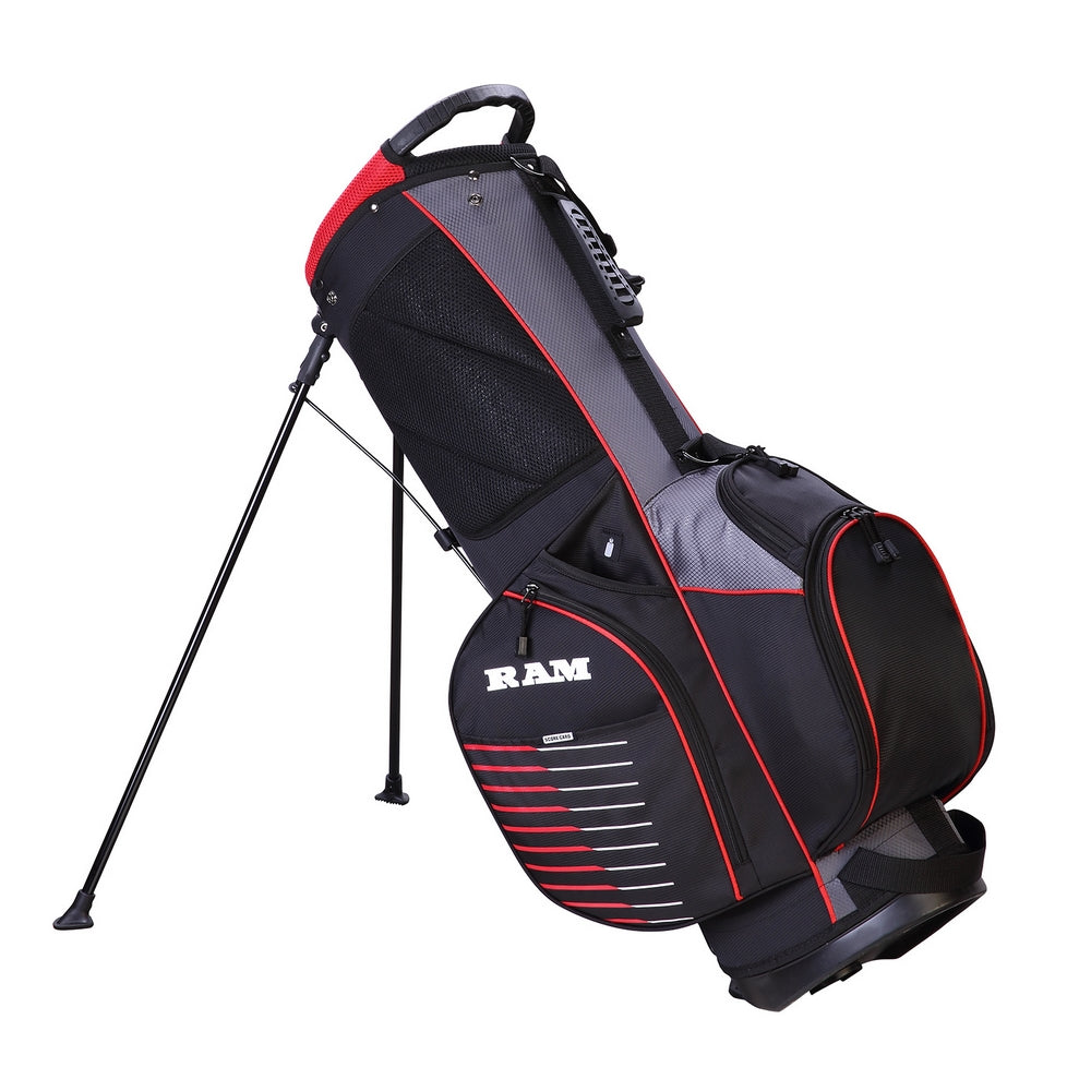Ram Golf Lightweight Dual Strap Stand/Carry Bag | 5 Way Top