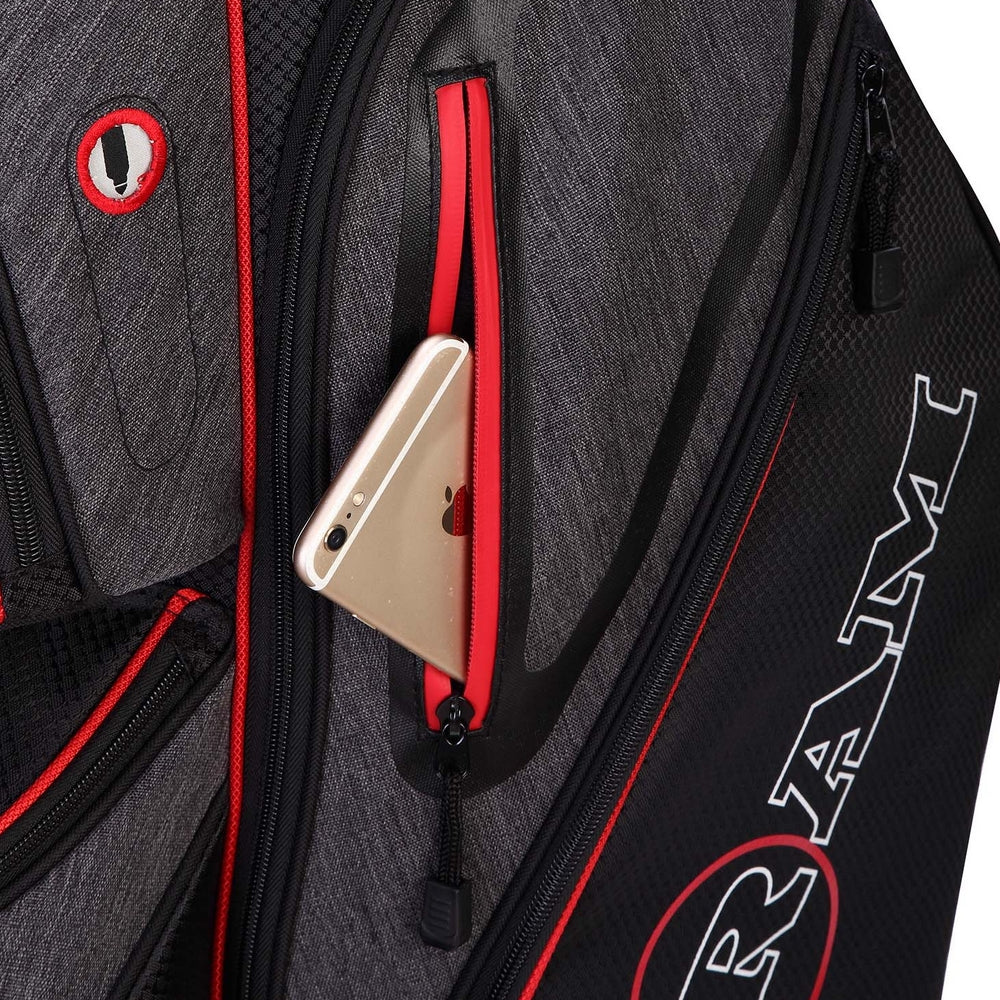 Ram Golf Tour Cart Bag with 14 Way Dividers Top | 4 Colors
