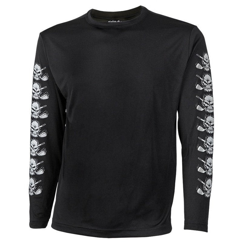 Men's Long Sleeve Lightweight Undershirt Tattoo Golf | Black