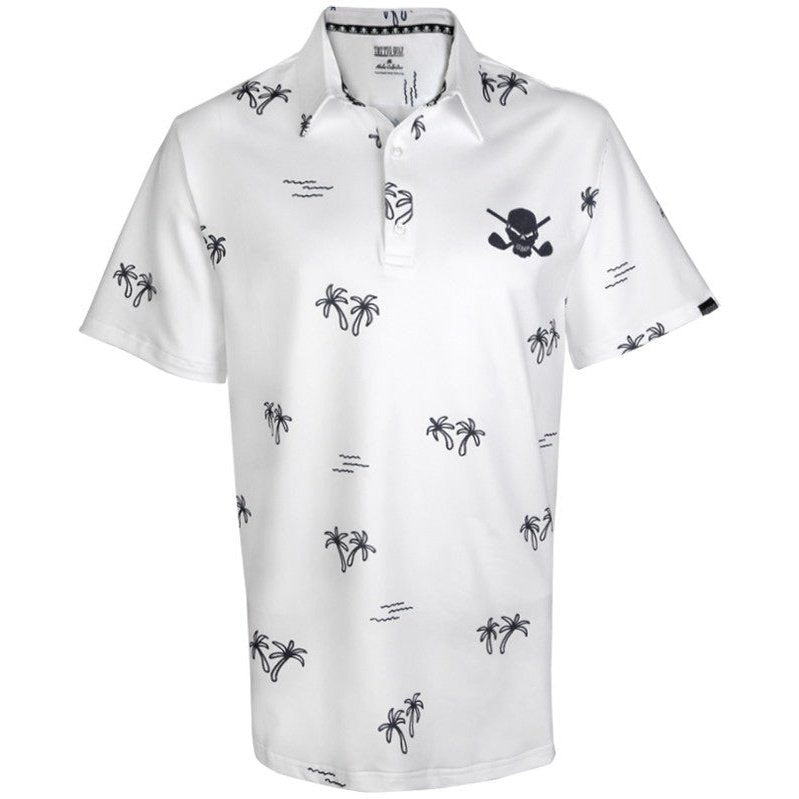 Tattoo Hawaiian Cool-Stretch Golf Shirt | White