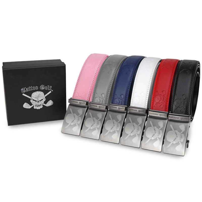 Leather Ratchet Belt - One Size Fits Most | Tattoo Golf