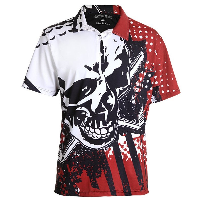 Tattoo Blade Performance Golf Shirt | Red