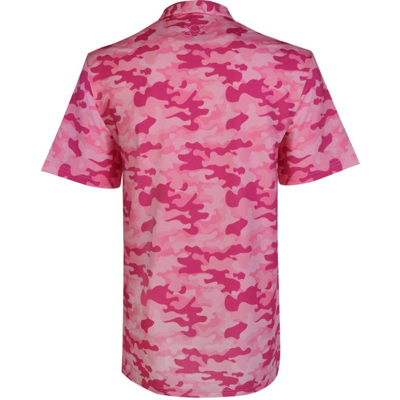 Tattoo Cool Stretch Golf Shirt | Pink Camo