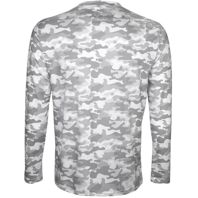 Men's Long Sleeve Lightweight Undershirt Tattoo Golf | Camo White