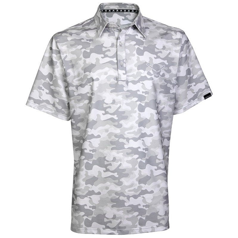 Tattoo Cool Stretch Golf Shirt | White Camo