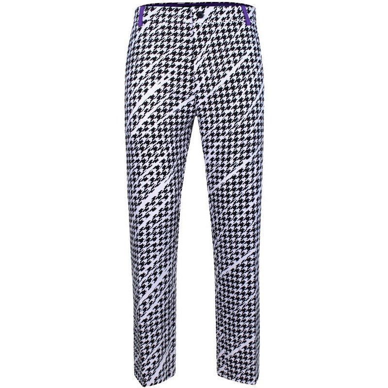 ProCool Houndstooth Skull Performance Golf Pants Black/White/Purple