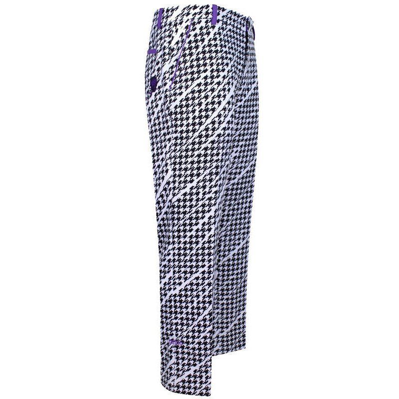 ProCool Houndstooth Skull Performance Golf Pants Black/White/Purple