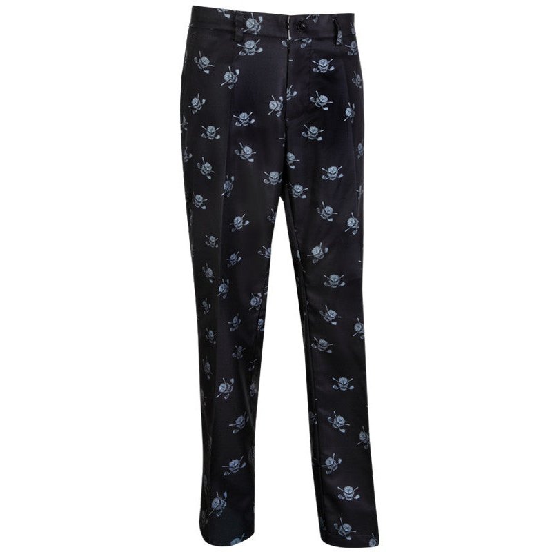 ProCool Lucky 13 Skull Performance Golf Pants Black/Charcoal