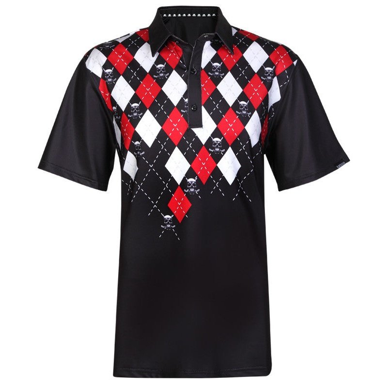 Tattoo Monster Cool Stretch Golf Shirt | Black