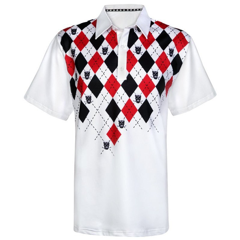 Tattoo Monster Cool Stretch Golf Shirt | White