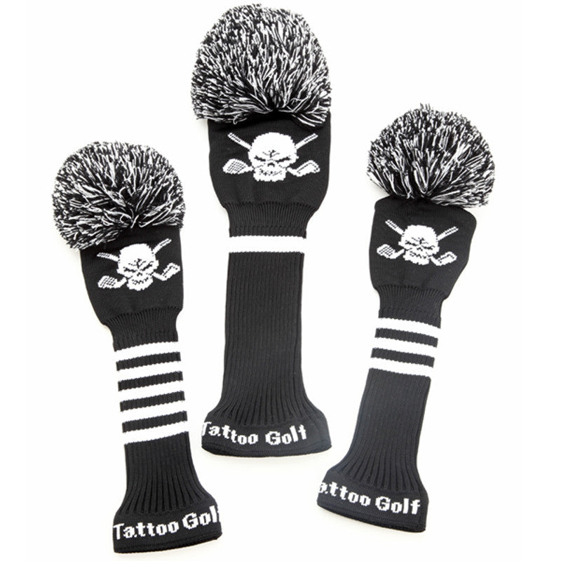 Old School Knit Club Covers Black - $19.99 each | Tattoo Golf