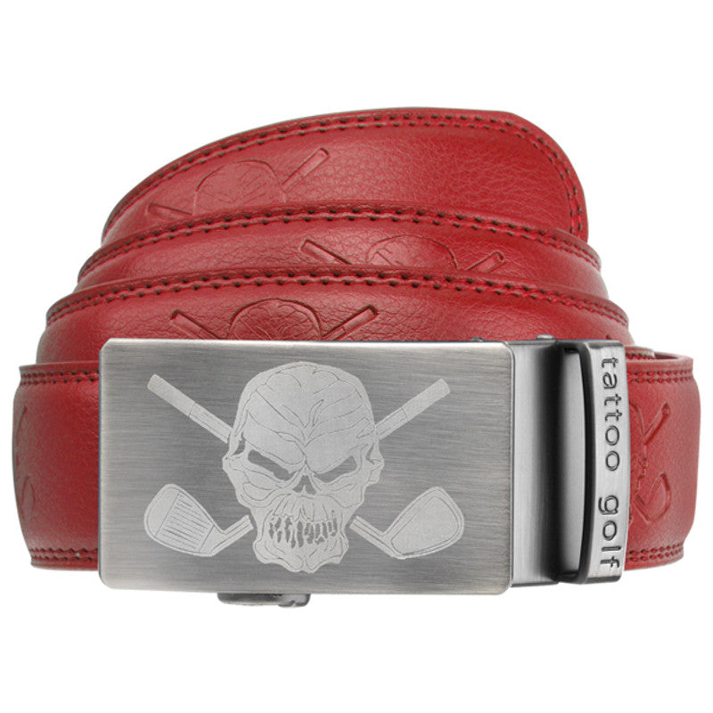 Leather Ratchet Belt - One Size Fits Most | Tattoo Golf