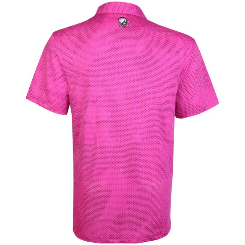 Tattoo Rogue Cool Stretch Golf Shirt | Pink