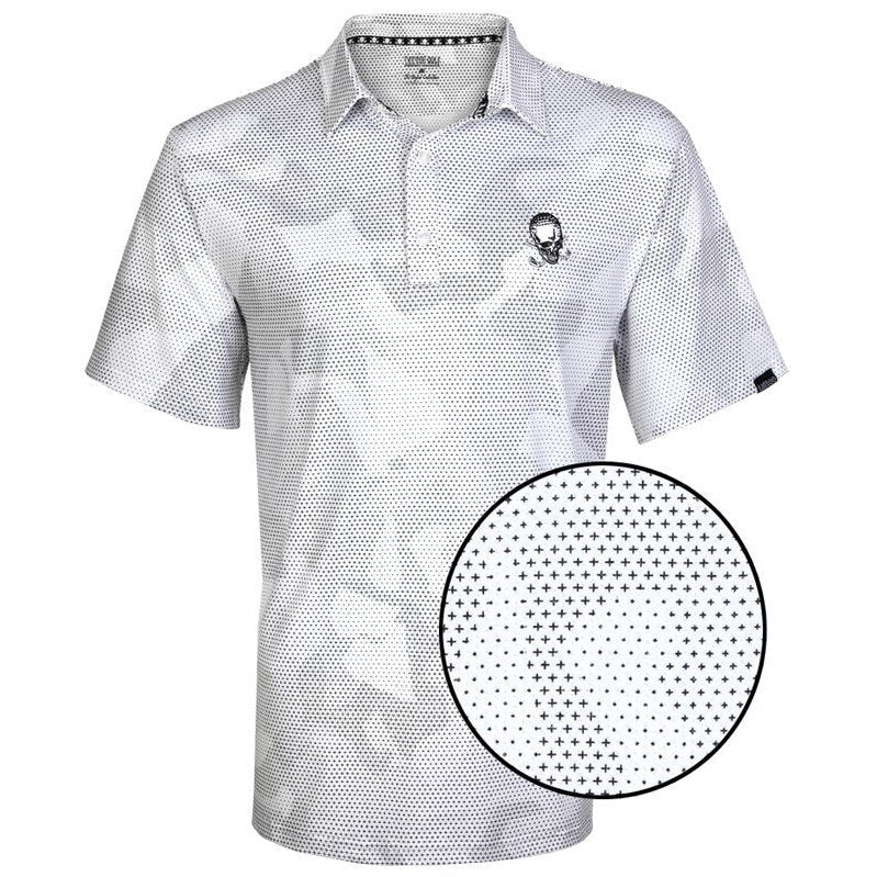 Tattoo Rogue Cool Stretch Golf Shirt | White