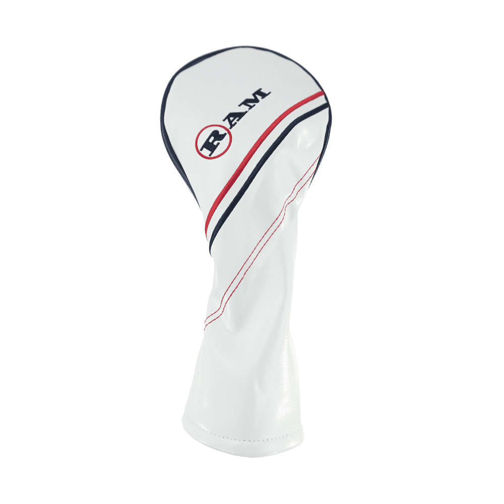 RAM GOLF FX PU LEATHER HEADCOVERS WHITE | SET OR INDIVIDUAL