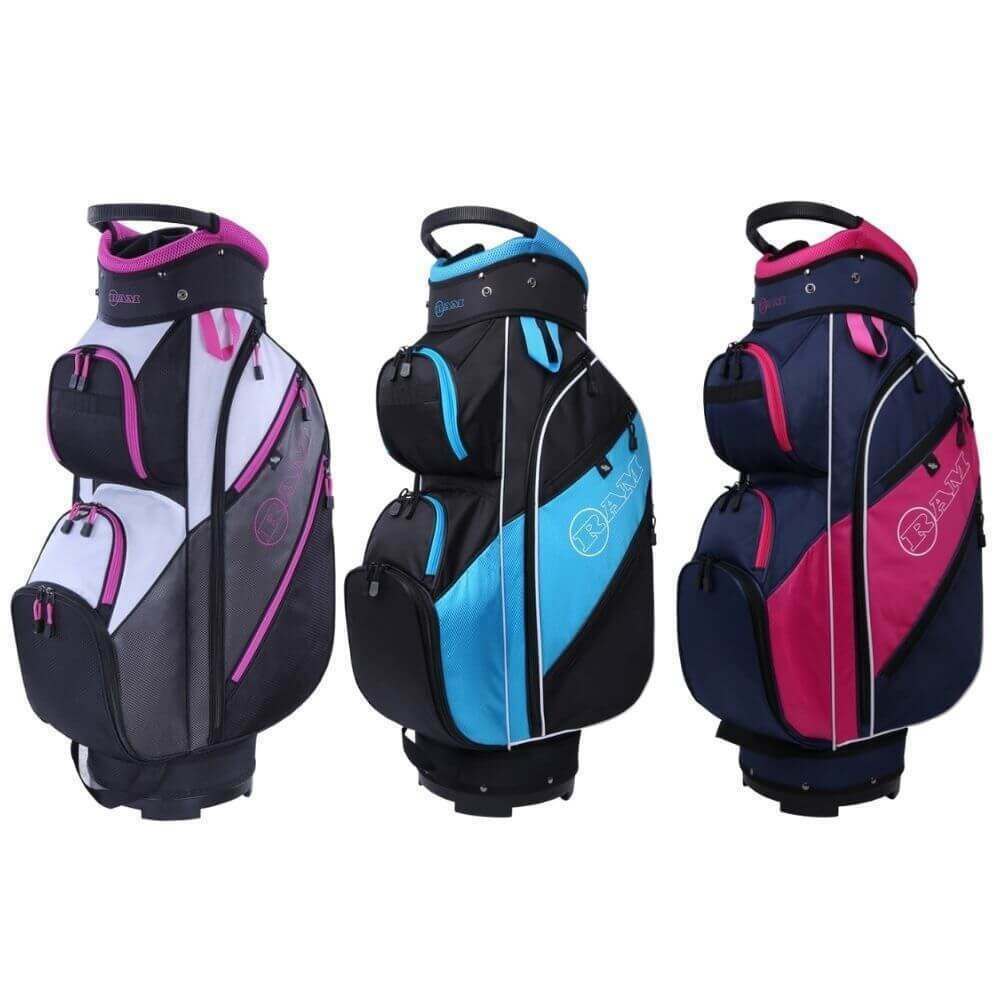 Ram Golf Lightweight Ladies Cart Bag 14 Way Dividers Top | 4 Colorways