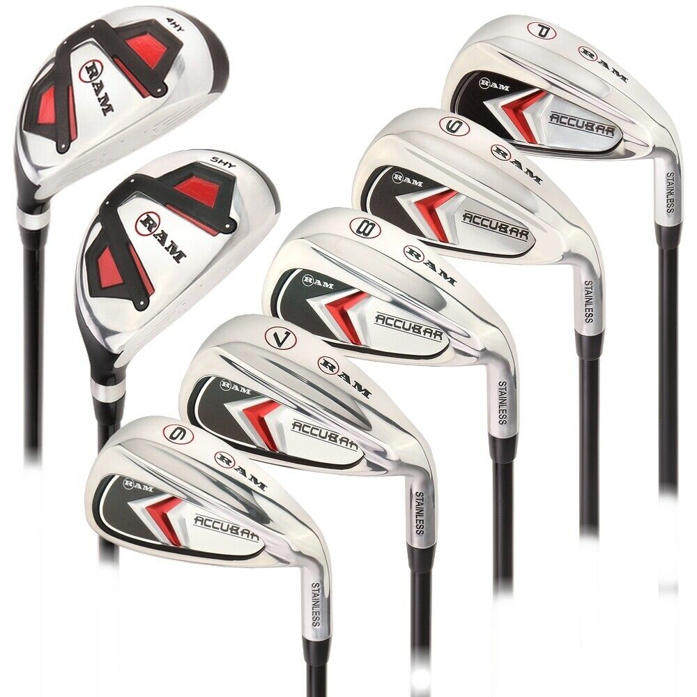 Ram Golf Accubar Mens Iron Set 6-PW - HYBRIDS INCLUDED | 7 Clubs