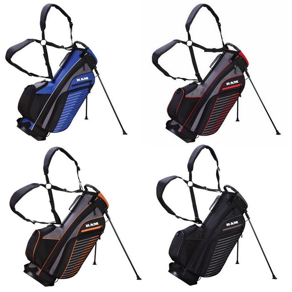 Ram Golf Lightweight Dual Strap Stand/Carry Bag | 5 Way Top