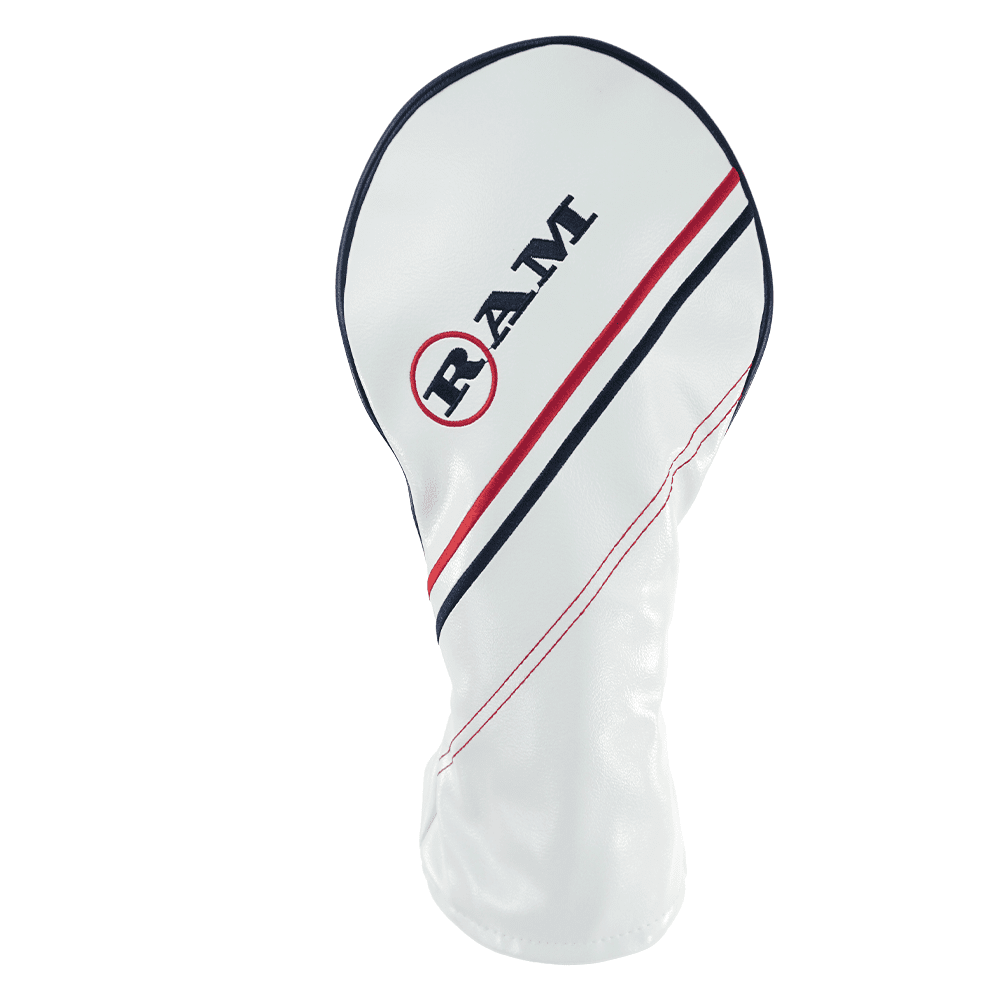 RAM GOLF FX PU LEATHER HEADCOVERS WHITE | SET OR INDIVIDUAL