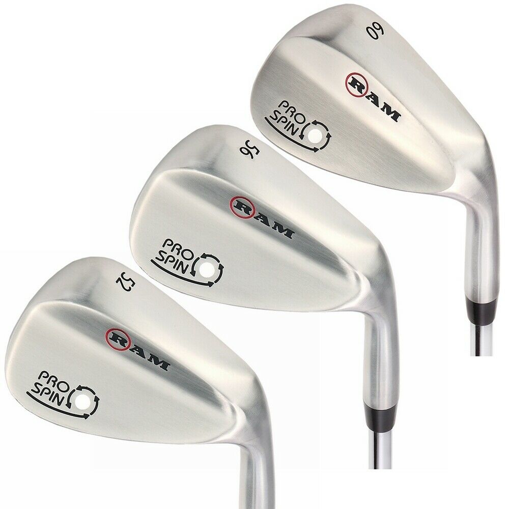 Pro Spin 3 Wedge Set Ram Golf | 52° Gap, 56° Sand, 60° Lob Wedges