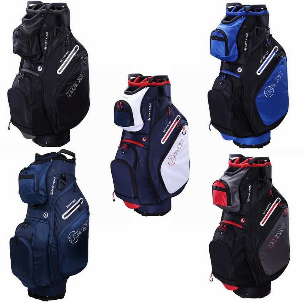 Ram FX Deluxe Golf Cart Bag 14 Way Full Length Dividers | 8 Colors