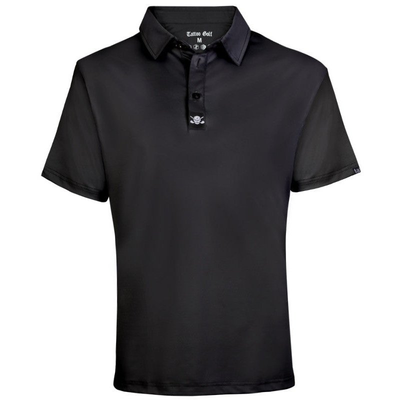Tattoo Still Basic Cool Stretch Golf Shirt | Black