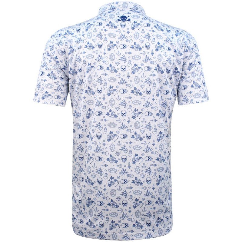 Tattoo Flash Cool-Stretch Golf Shirt | White