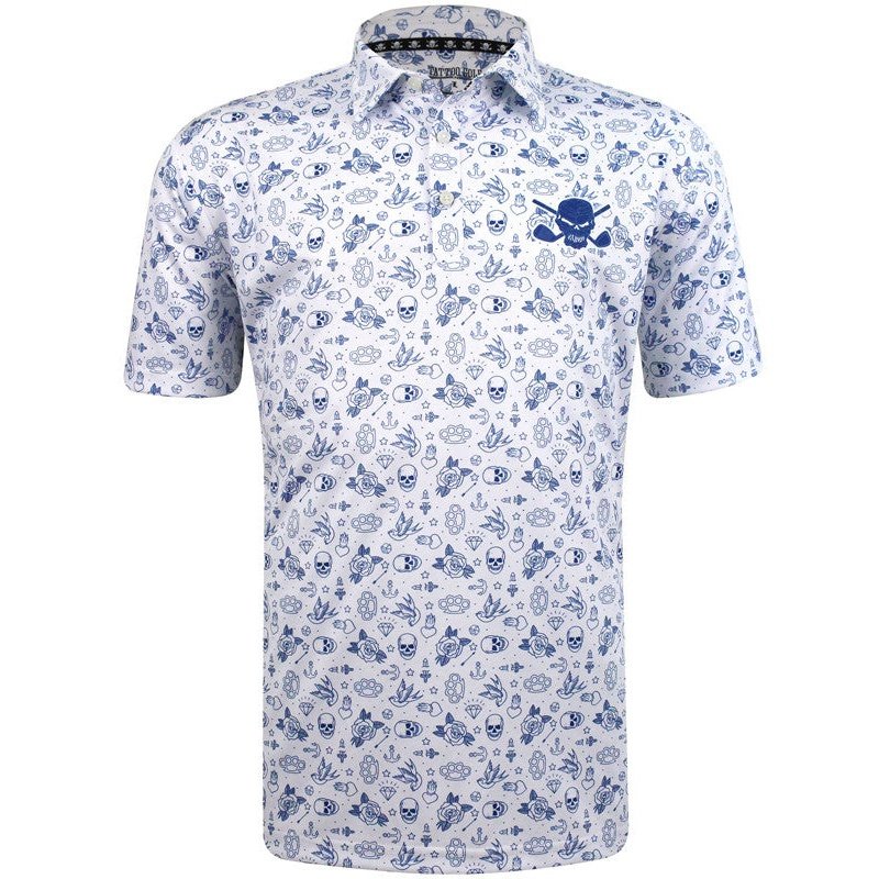 Tattoo Flash Cool-Stretch Golf Shirt | White