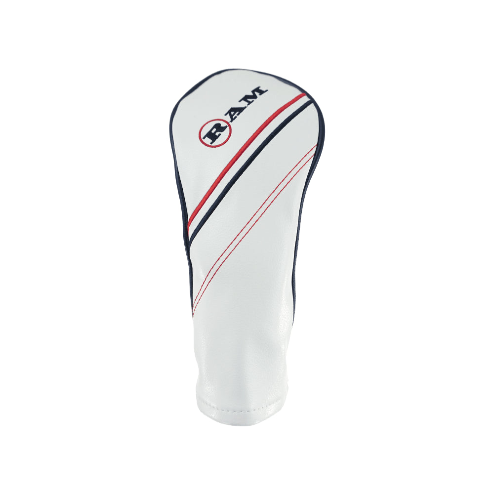 RAM GOLF FX PU LEATHER HEADCOVERS WHITE | SET OR INDIVIDUAL