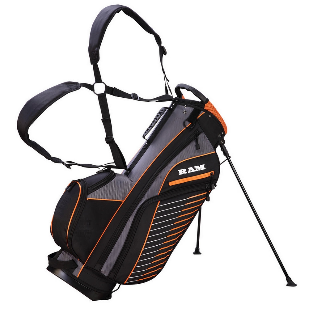 Ram Golf Lightweight Dual Strap Stand/Carry Bag | 5 Way Top