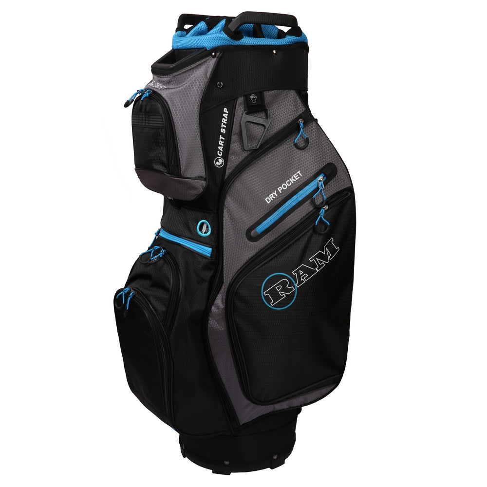 Ram FX Deluxe Golf Cart Bag 14 Way Full Length Dividers | 8 Colors