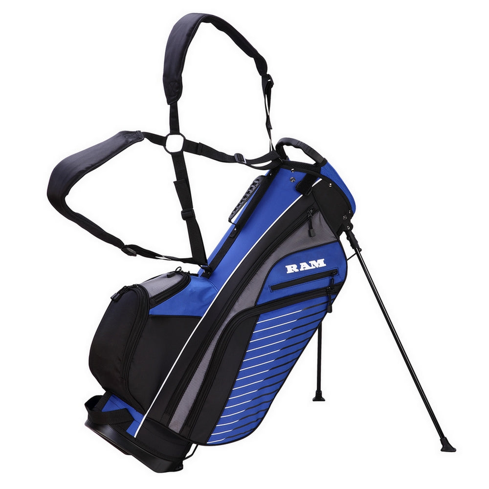 Ram Golf Lightweight Dual Strap Stand/Carry Bag | 5 Way Top