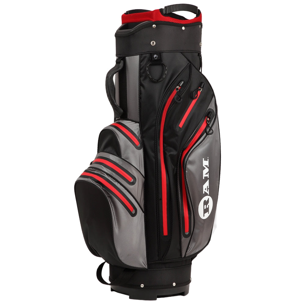Ram Golf Waterproof Cart Bag - 14 Way Club Dividers | 3 Color Options
