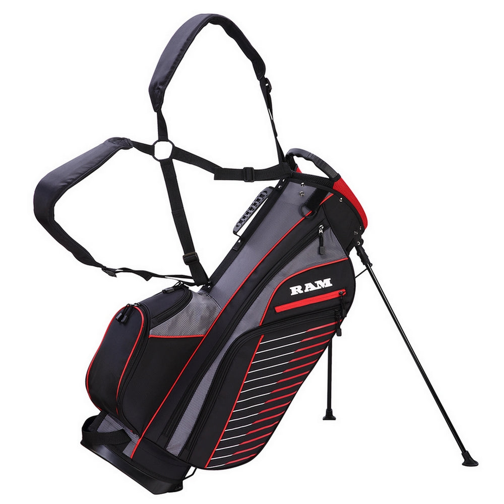 Ram Golf Lightweight Dual Strap Stand/Carry Bag | 5 Way Top